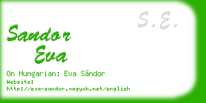 sandor eva business card